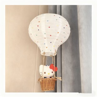 【升级便捷无需插电遥控灯】 hello热气球挂件小夜灯含组装教程礼