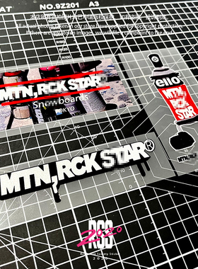 MRS雪服滑雪板贴纸头盔贴纸创意防水反光划痕覆盖贴纸汽车贴纸