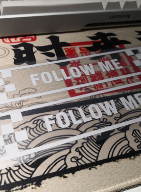 follow me跟上我挑衅机车贴纸 头盔贴踏板摩托车创意汽车贴画反光