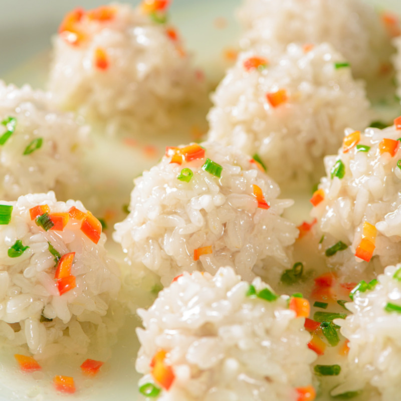 珍珠藕丸糯米肉丸酒店饭店餐饮家宴特色美食私房菜预制半成品食材
