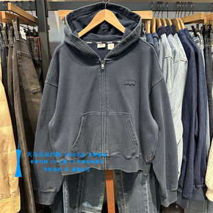 连帽卫衣006P6 男士 0000 Levis李维斯2026年深蓝宽松落肩拉链 正品