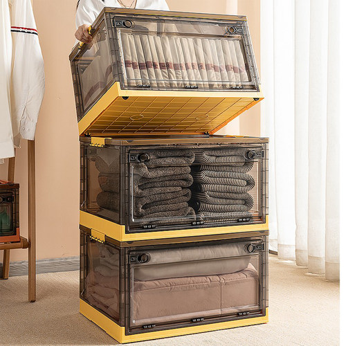 折叠式收纳箱家用整理箱塑料透明