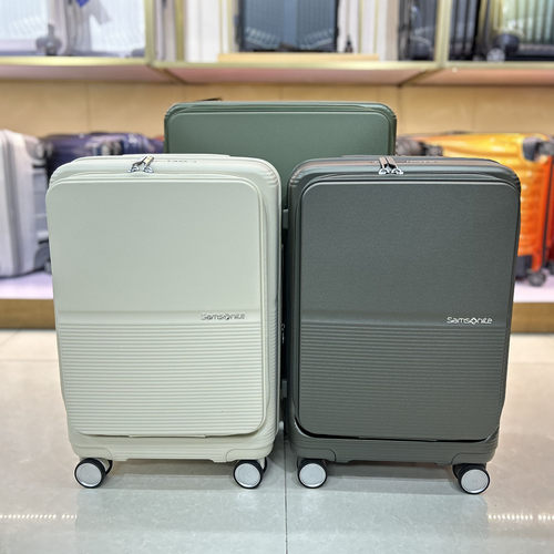 Samsonite新秀丽行李箱新款大容量可登机前开口旅行箱拉杆箱子UM0
