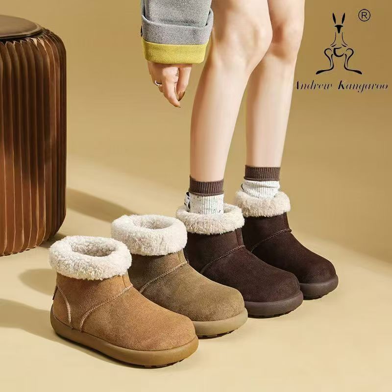 AXX5093新款加绒时尚厚底防水雪地靴