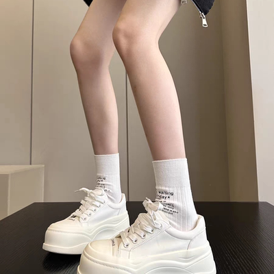 【妮娅专享】AAL53-76高定真皮厚底超轻二穿休闲鞋