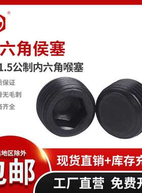 原装45H级止付螺丝标准PG1.5公制内六角喉塞堵头螺丝M10-M33