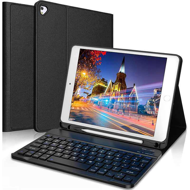 适用iPad平板保护壳Pro110.9.7英寸可拆卸无线蓝牙键盘皮套带笔槽