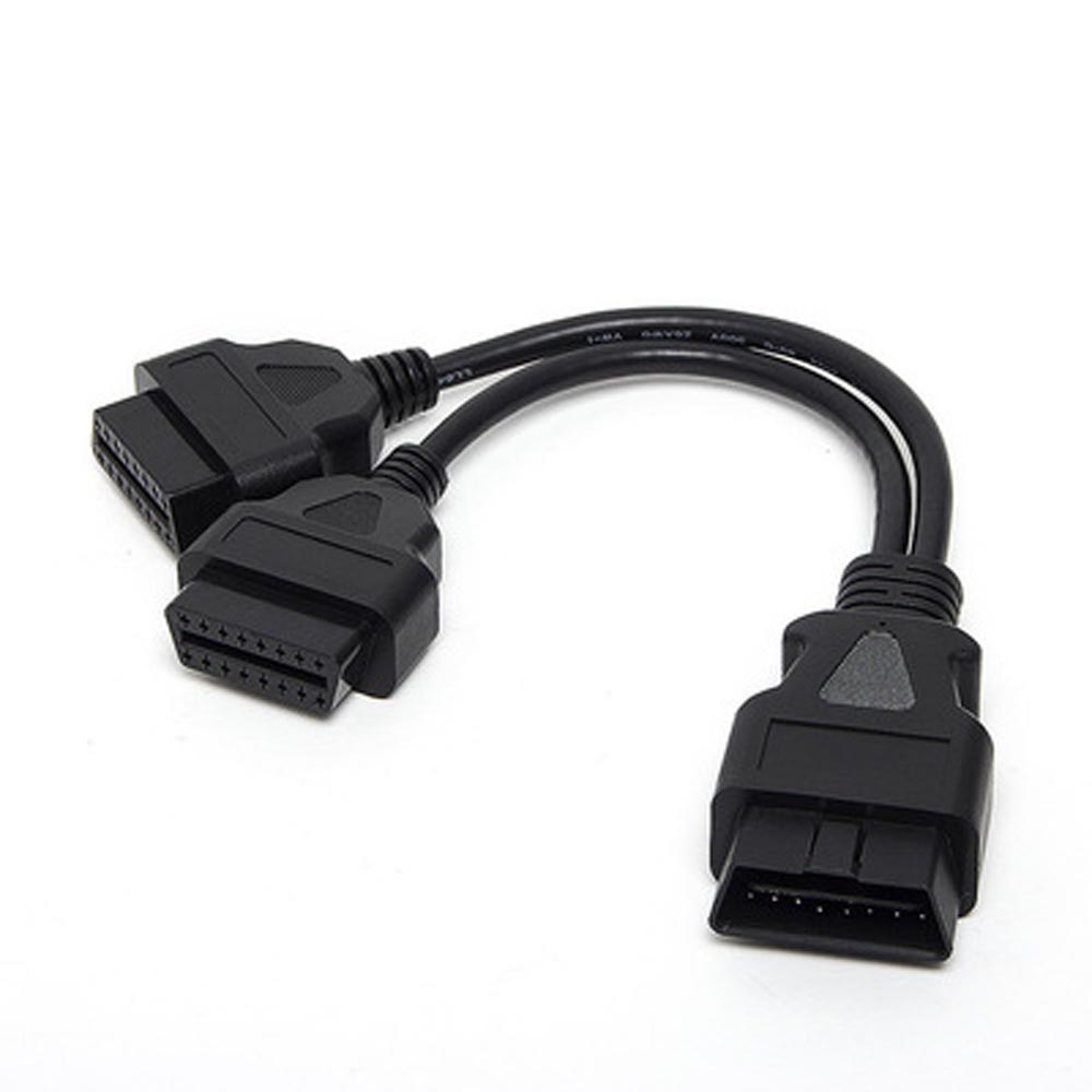 OBD2 16핀 1-2 확장 확장 케이블은 동시에 2개의 OBD2 장치 차량 감지기에 사용할 수 있습니다