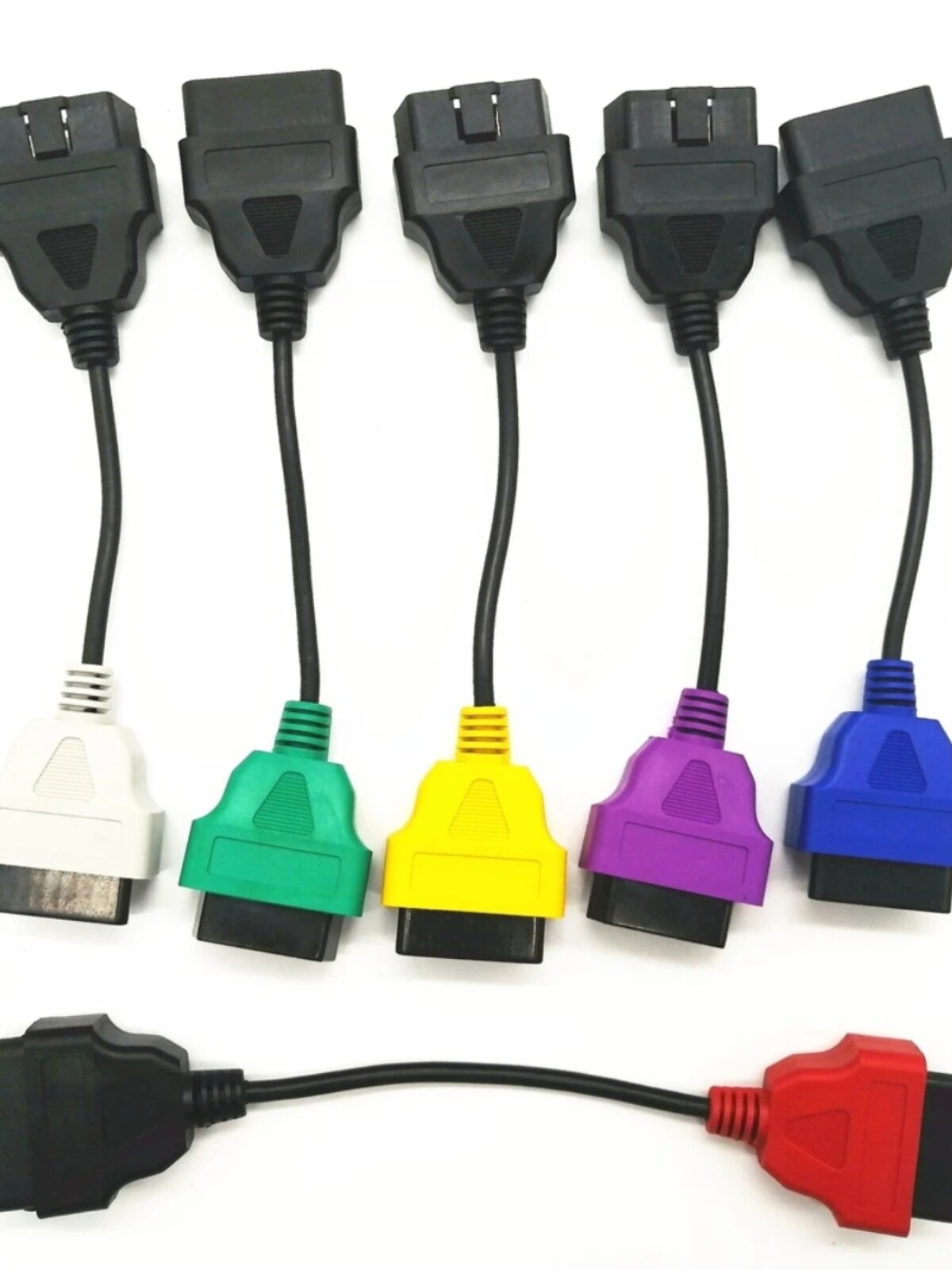 피아트 ECUSCAN 어댑터 케이블 번들 6 컬러 케이블용 전문 OBD ECU 스캔