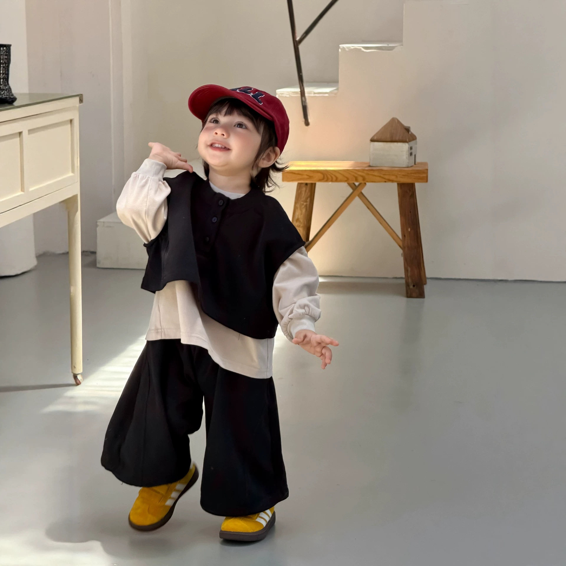 宝宝衣服秋季2026新款儿童服装秋款韩版童装男童卫衣马甲长裤套装