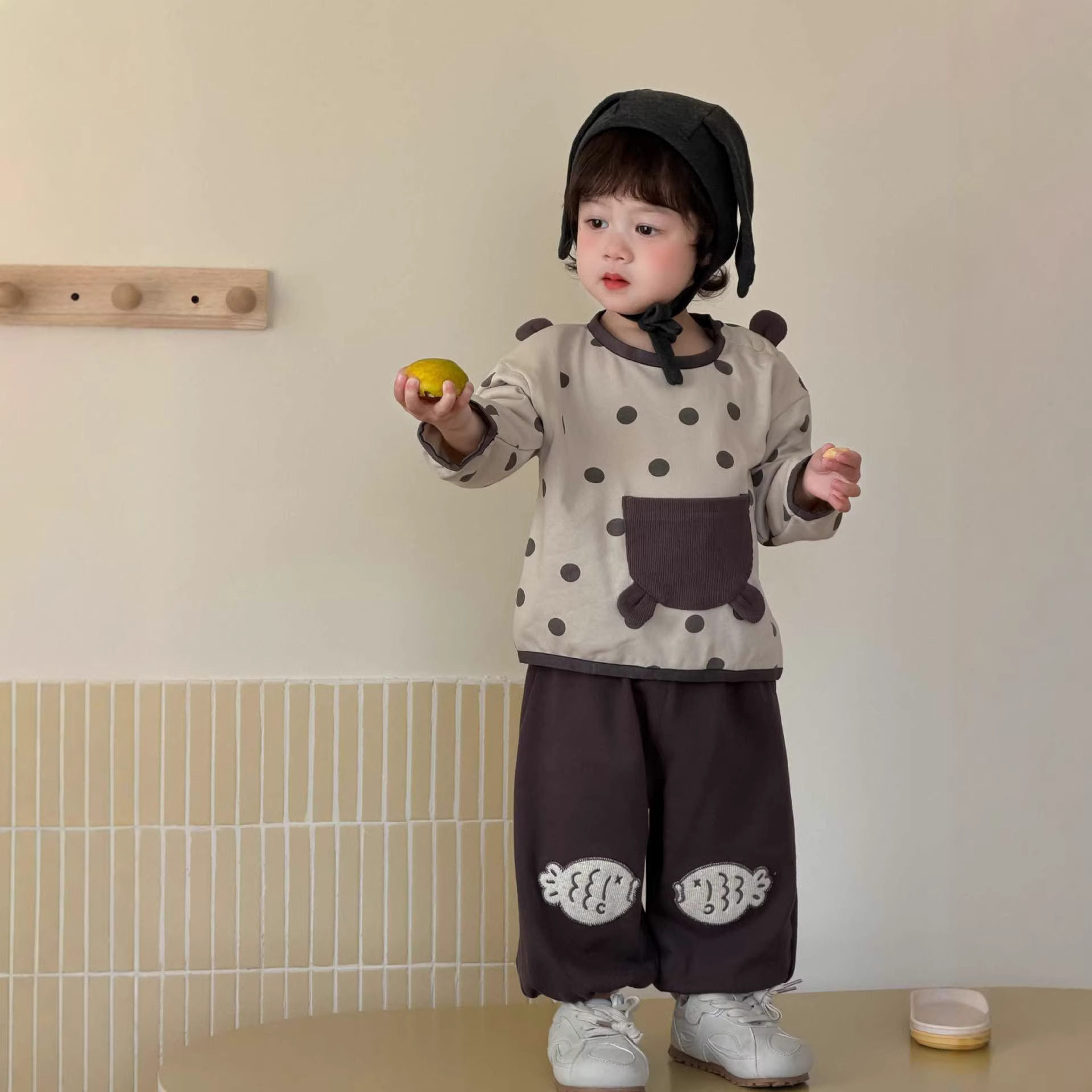 宝宝春装2026新款童装儿童春季衣服男童波点卫衣卫裤套装,童装/婴儿装/亲子装,儿童运动套装,淘宝优惠券,粉丝福利购,淘宝优惠卷