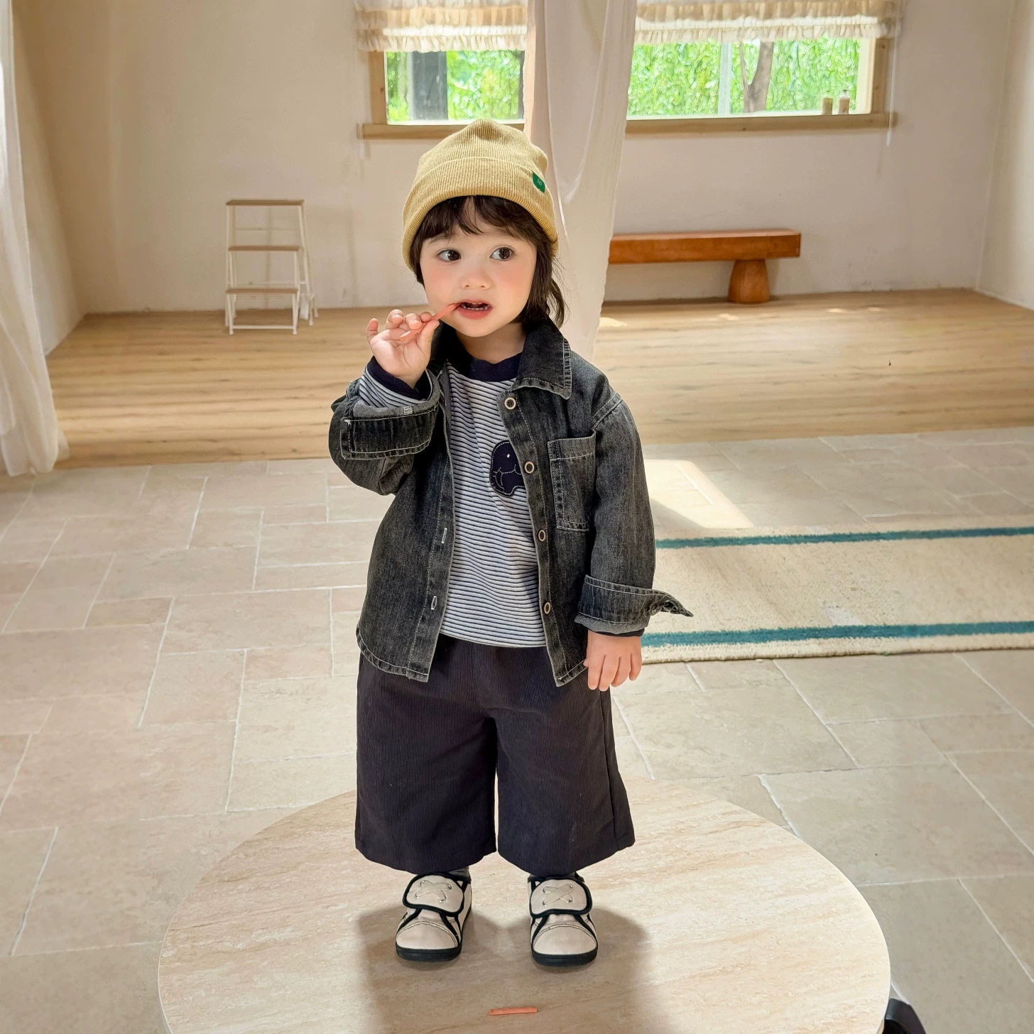 儿童秋装2026新款小宝宝牛仔外套秋季韩版童装男童灯芯绒长裤套装