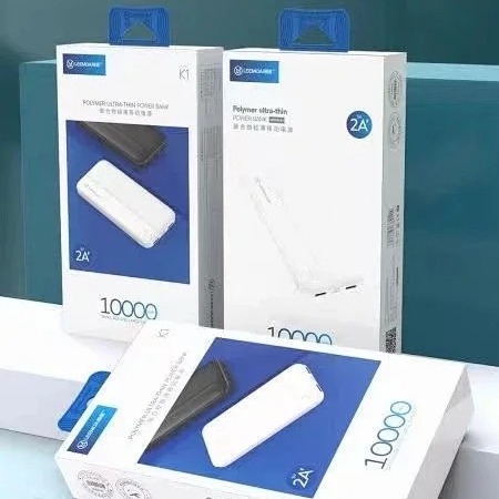 慕里K1 10000毫安移动电源超薄充电宝  大容量 大电流2A输出