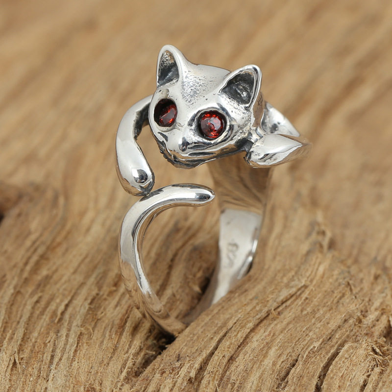 纯银手工复古指环尾戒新品特价