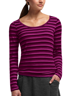 ICEBREAKER女式长袖美丽诺羊毛户外保暖排汗T恤拓冰者打底内衣200