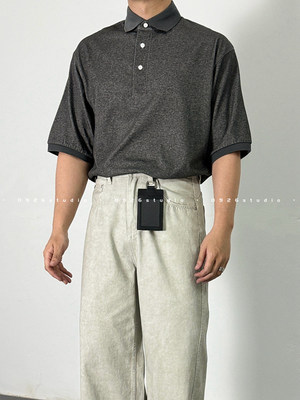 0926studio夏季【超薄polo衫】精梳长绒棉肌理纯色简约宽松短袖