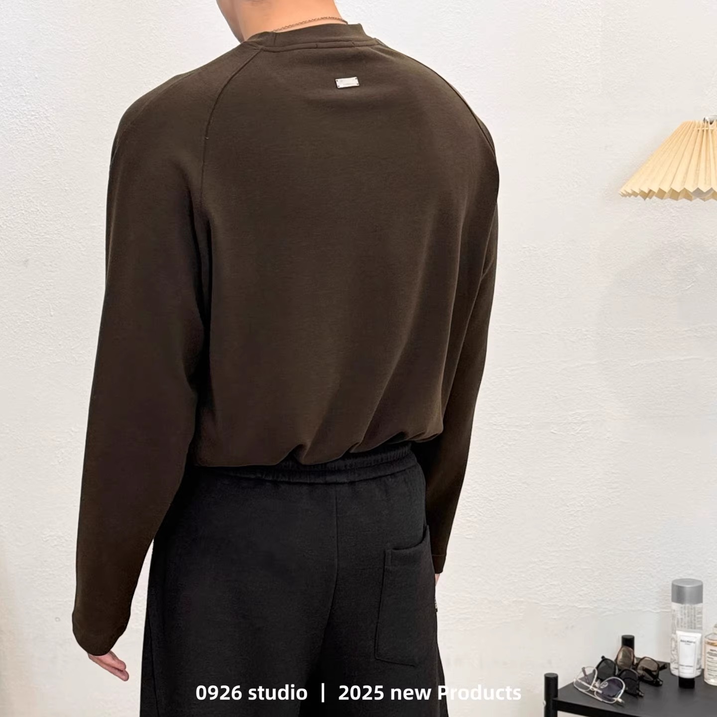 加绒加厚弹力磨毛长袖圆领T恤男