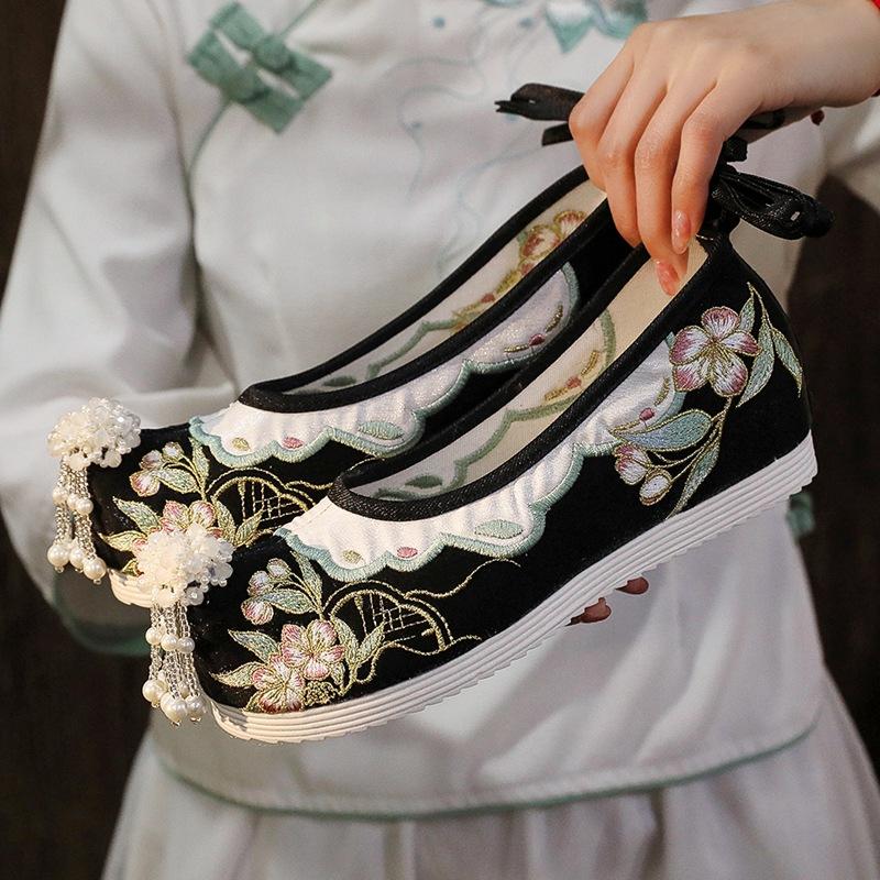 古风汉服鞋内增高布鞋