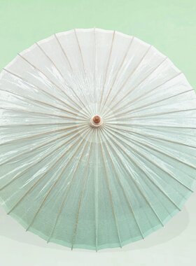 非遗纯手工油纸伞晴雨两用舞蹈道具古典汉服旗袍古风蓝色绿色渐变