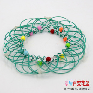 百变花篮翻花手工编百变铁丝环圈39变艺魔术礼品玩具怀旧传统工艺