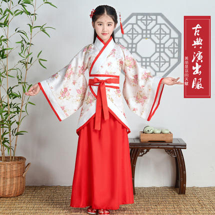 六一儿童古装唐装女童古装仙女装表演服古代公主古筝汉服贵妃服装