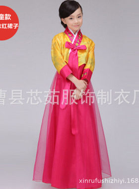 儿童韩服女童装朝鲜族舞蹈服少数民族演出表演服装大长今摄影服饰