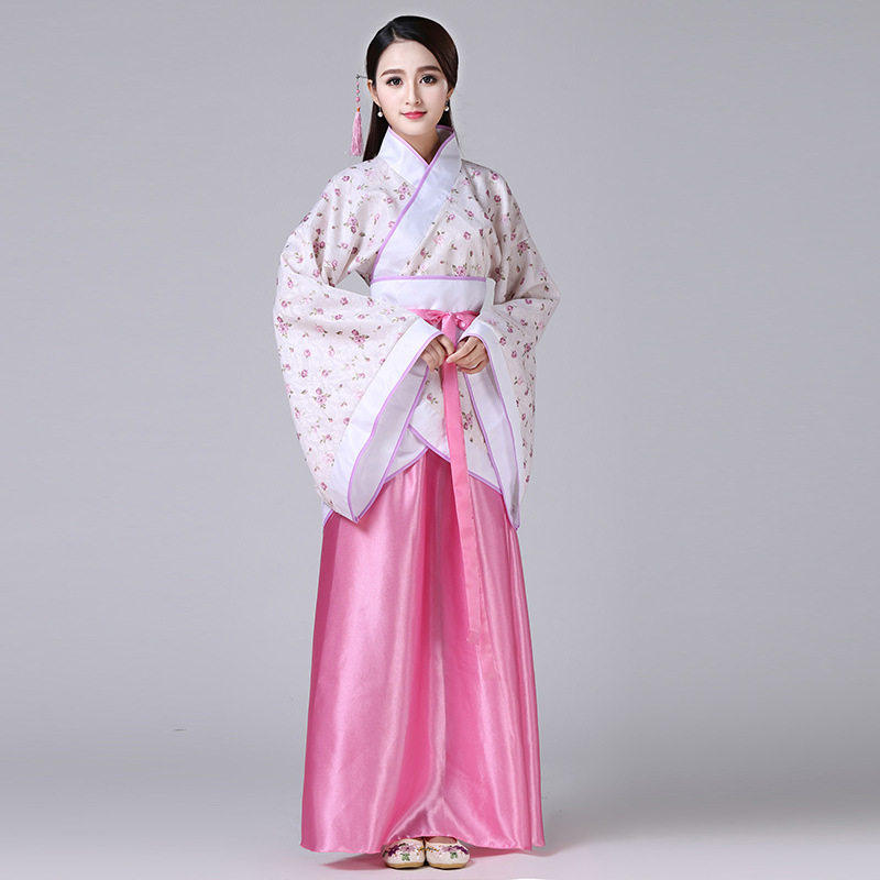 唐装古装汉服女仙女贵妃公主演出服古典舞蹈汉唐曲裾服表演服襦裙