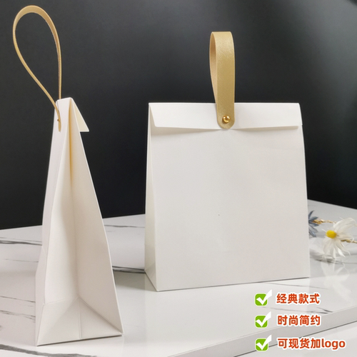 皮绳手提袋现货可加印logo礼品袋