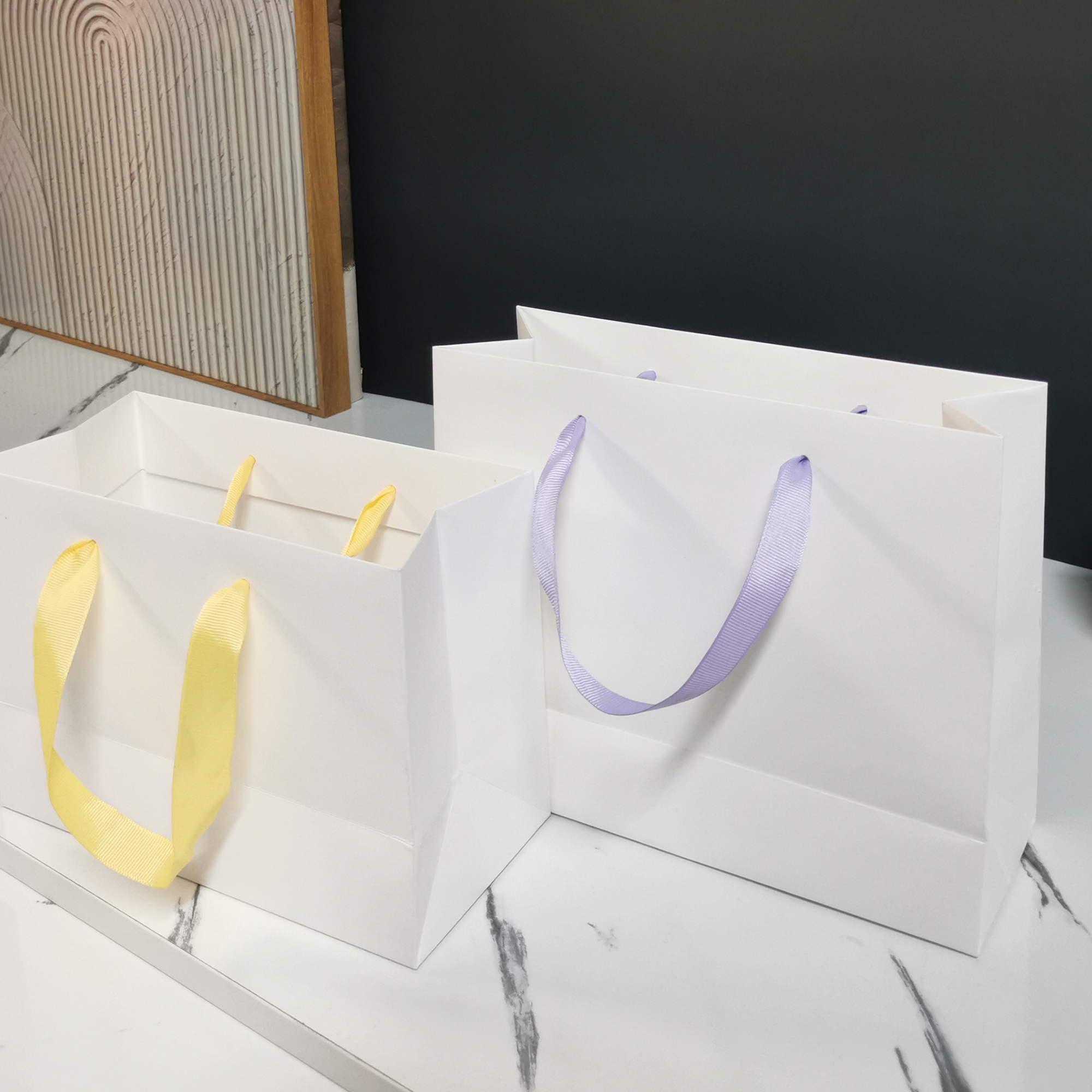 小号手提袋定制logo印刷白色牛皮纸袋子通用商务开业美妆伴手礼袋