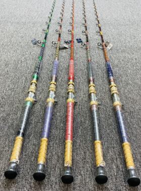 Oscar fisher手工船竿 全富士加强导环 1.8M 船钓竿电绞竿放流竿