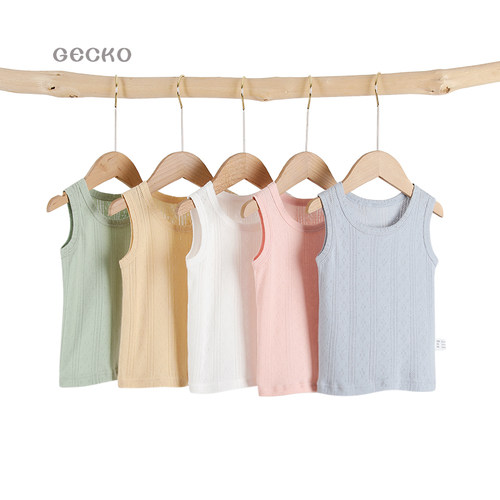 薄款镂空透气纯棉无骨A类背心吊带背心无袖T恤宝宝婴儿衣服