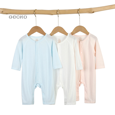 A类竹纤维婴儿连体衣夏季衣服夏装薄款睡衣空调服新生儿衣服哈衣