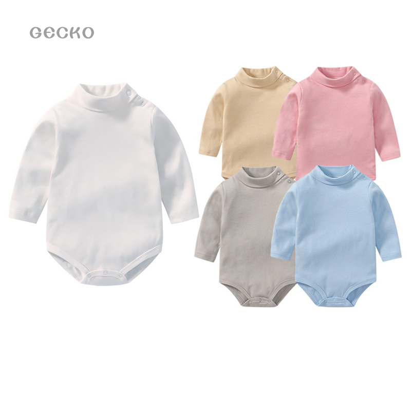 高领打底春秋纯色连体三角哈衣