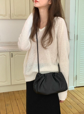 form韩国2025秋季NOTICE新款时尚百搭宽松显瘦针织衫