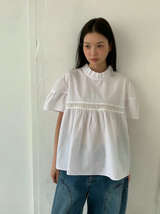 SANTA韩系可爱褶皱领休闲衬衫 女 Form26新春韩国东大门love