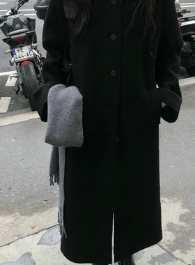 form韩国2025冬季LE BUTTER新款时尚百搭修身显瘦毛呢大衣外套