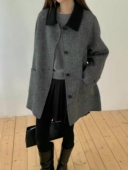 时尚 折form韩国2025秋季 ANOU新款 百搭宽松显瘦毛呢外套