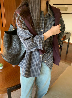 Form26新春signature韩国东大门lvc格子衬衫女