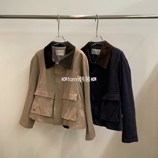 yesterday设计师翻领短外套 than form韩国东大门代购 25秋冬more