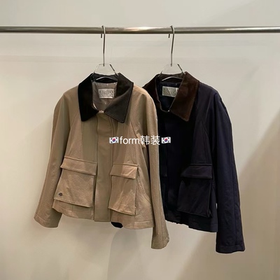 form韩国东大门代购25秋冬more than yesterday设计师翻领短外套