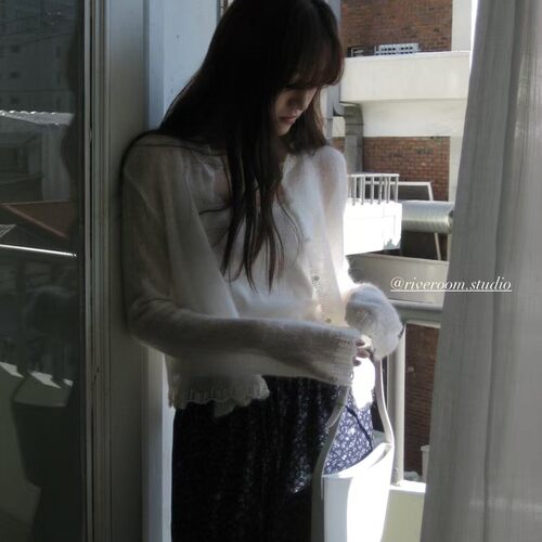 Form韩国东大门riveroom26新春夏多巴胺温柔甜美短开衫女