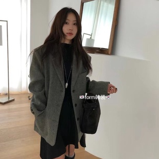呢外套 moon标西装 form韩国东大门代购 25秋冬morethanyesterday