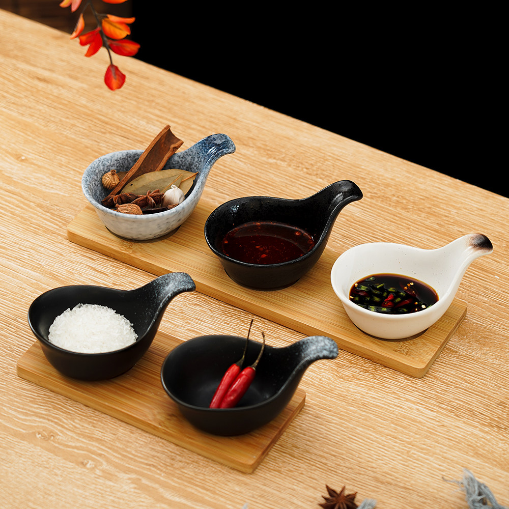精致碟子味碟蘸料碗醋碟下午茶点心水滴小吃冷菜盘三格水果盘摆盘