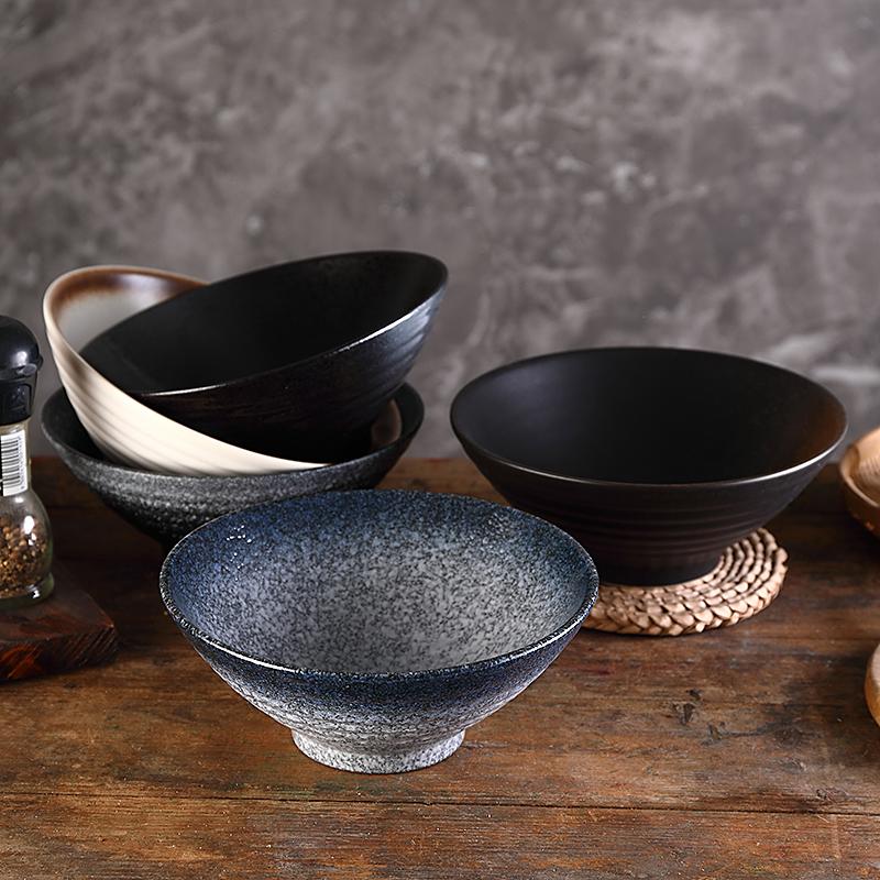 日式陶瓷碗拉面碗创意餐具吃面大碗家用味千斗笠碗饭汤碗大号碗筷