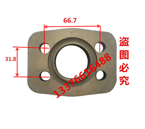 液压油泵进出油口法兰66.7*31.8  57.1*27.8液压泵齿轮泵法兰盘 - 封面