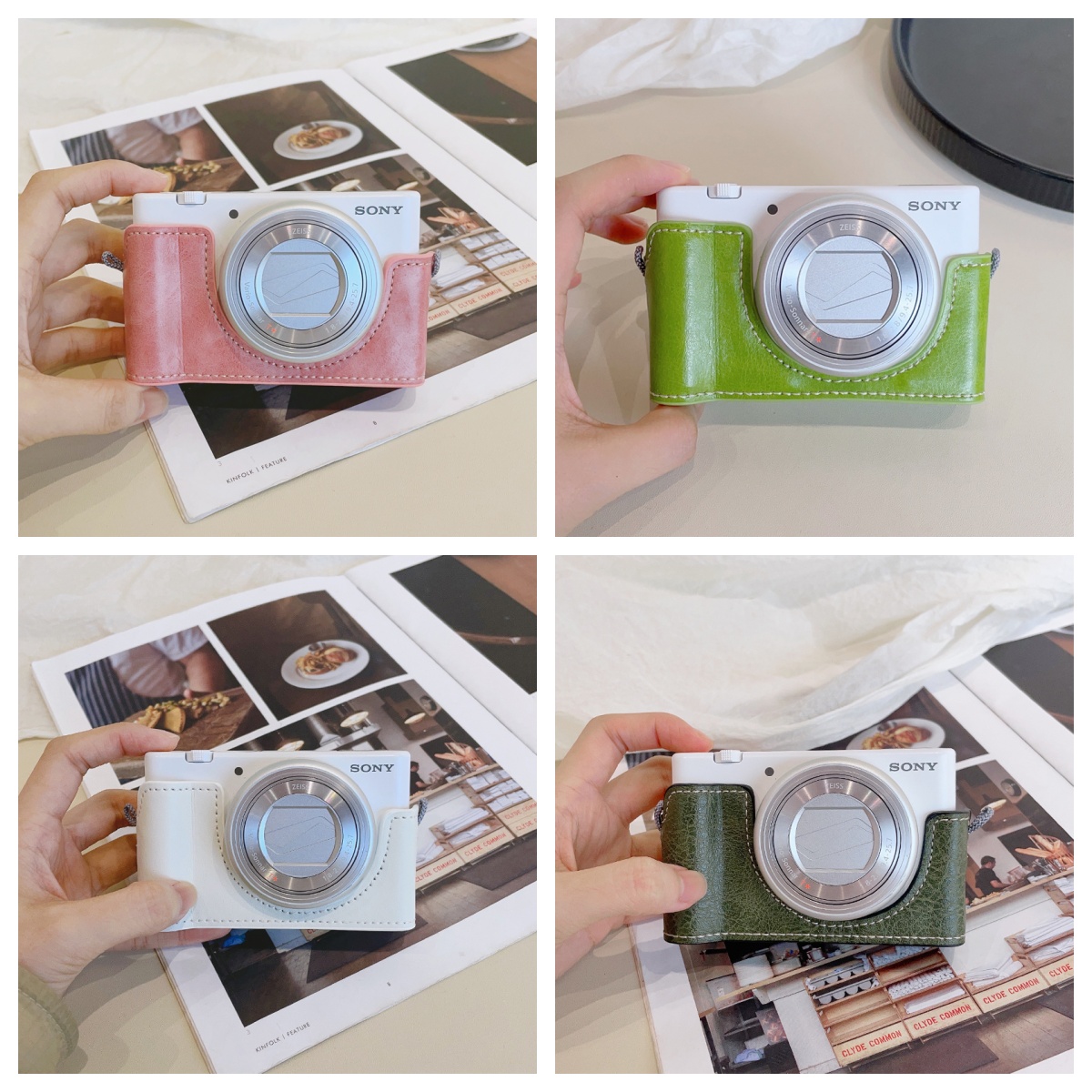 适用Sony索尼ZV1二代保护套ZV1 ZV1F ZV1M2底座皮套相机包保护壳