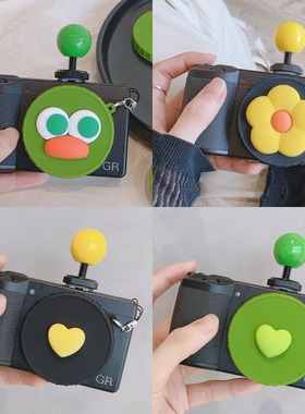 适用理光GR硅胶卡通可爱镜头盖GR3 GR2 GRIII GRll相机镜头保护盖