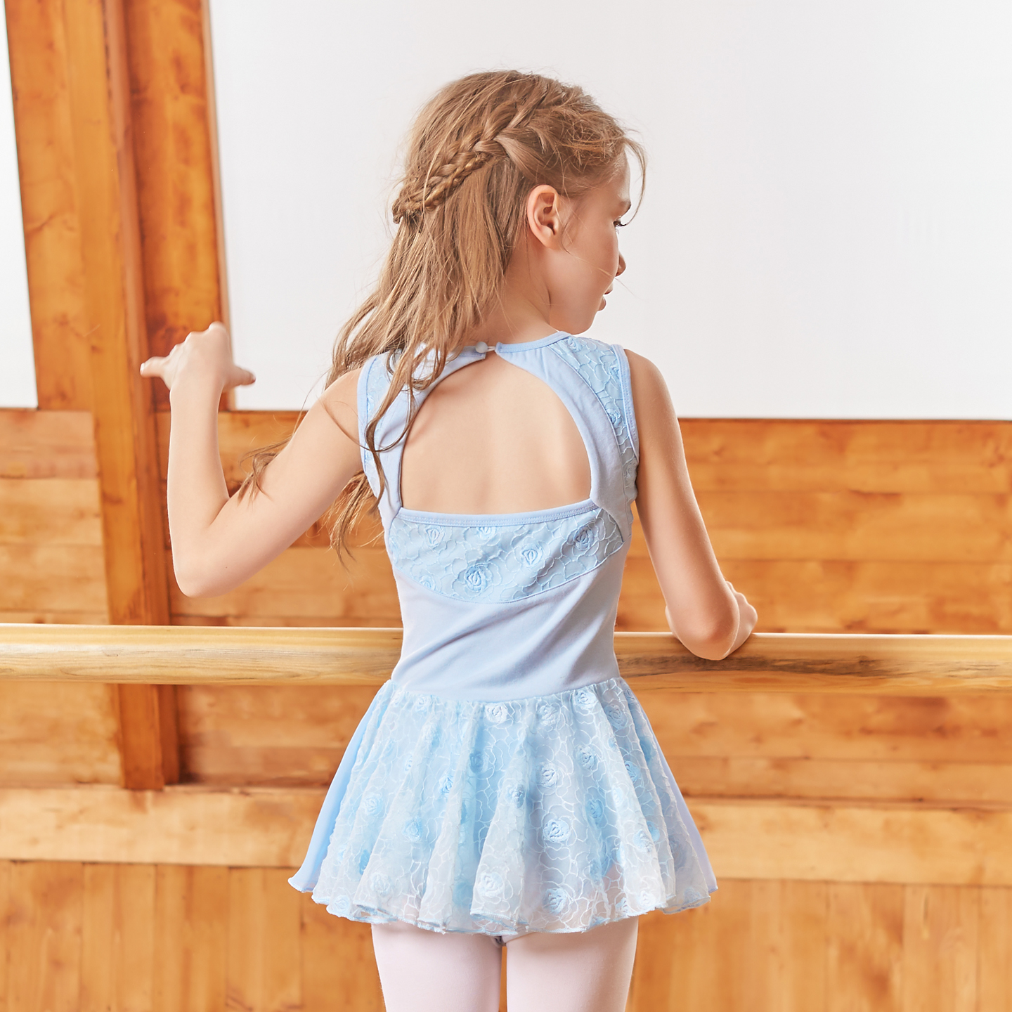 偲珂莉女童练功纯棉舞蹈服雪纺