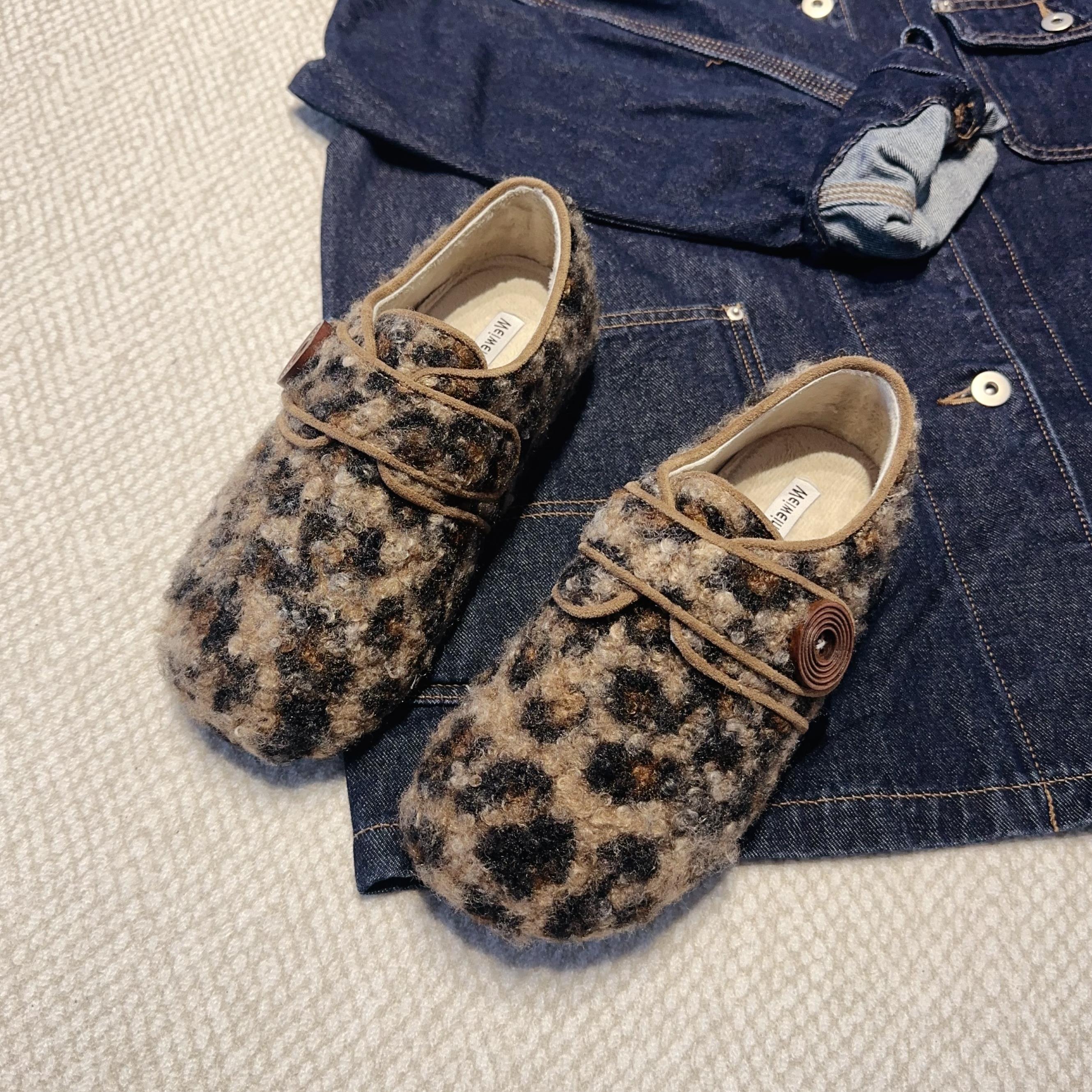 圈圈毛加绒勃肯鞋女2025冬季新款百搭羊羔毛保暖棉鞋一脚蹬懒人鞋