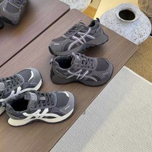 显脚小轻便运动鞋 厚底增高休闲跑步鞋 女加绒老爹鞋 2025新款